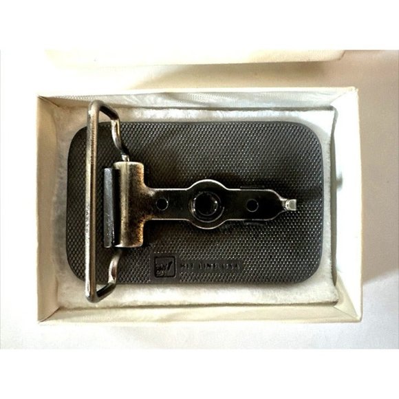 VINTAGE GEORGETOWN TEXAS STEEL BEAUMONT BELT BUCKLE 3"x2" HITLINE USA  BRAND NEW - Picture 4 of 4